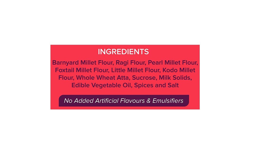 Bliss Tree Healthy Bites Multi Millet Cookies   Pack  75 grams